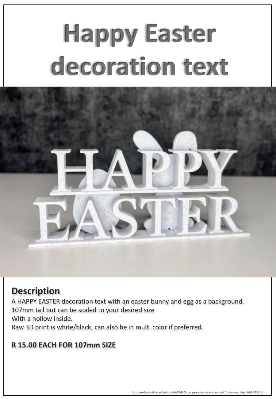 Happy Easter Decoration Text